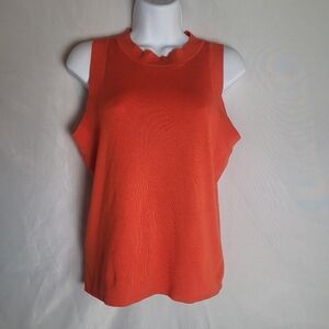 Cable & Gauge Orange Sleeveless Knit Top Closet Staple Women's Size Medium